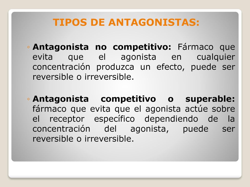 TIPOS DE ANTAGONISTAS:
