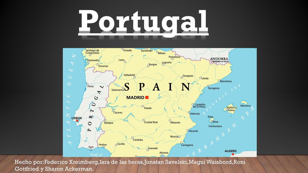 Portugal Hecho por:Federico Kreimberg,Iara de las heras,Jonatan Savelski,Magui Waisbord,Roni Gottfried y Sharon Ackerman.