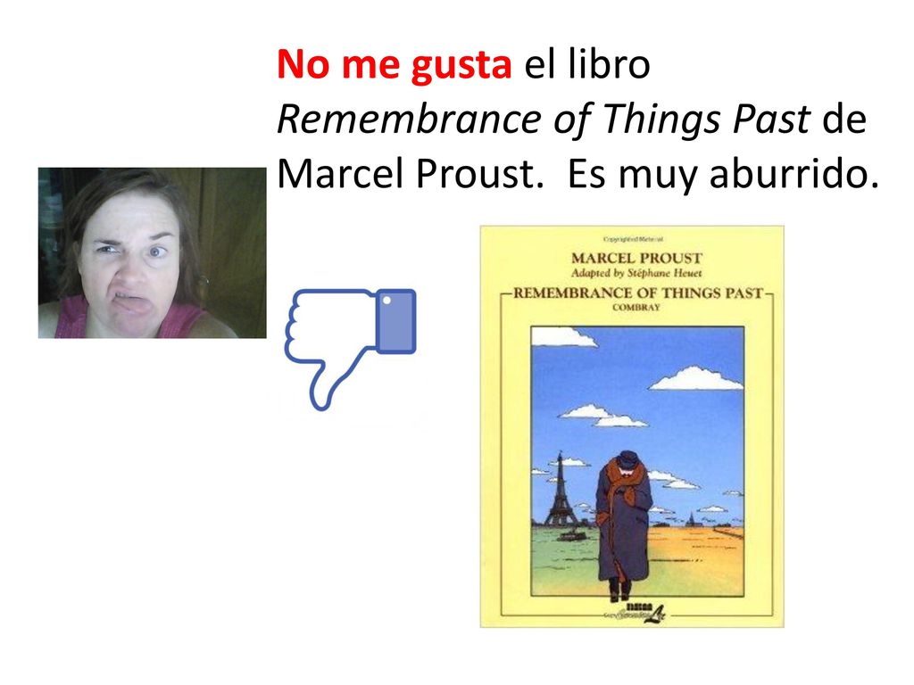 No me gusta el libro Remembrance of Things Past de Marcel Proust