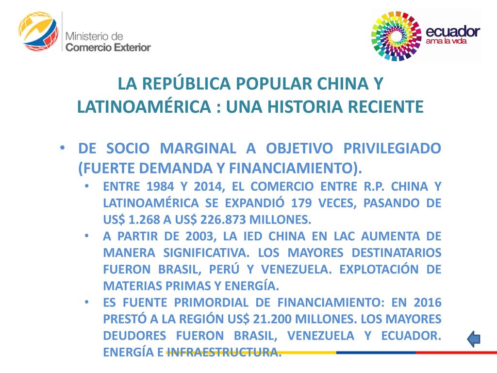 LA REPÚBLICA POPULAR CHINA Y LATINOAMÉRICA : UNA HISTORIA RECIENTE