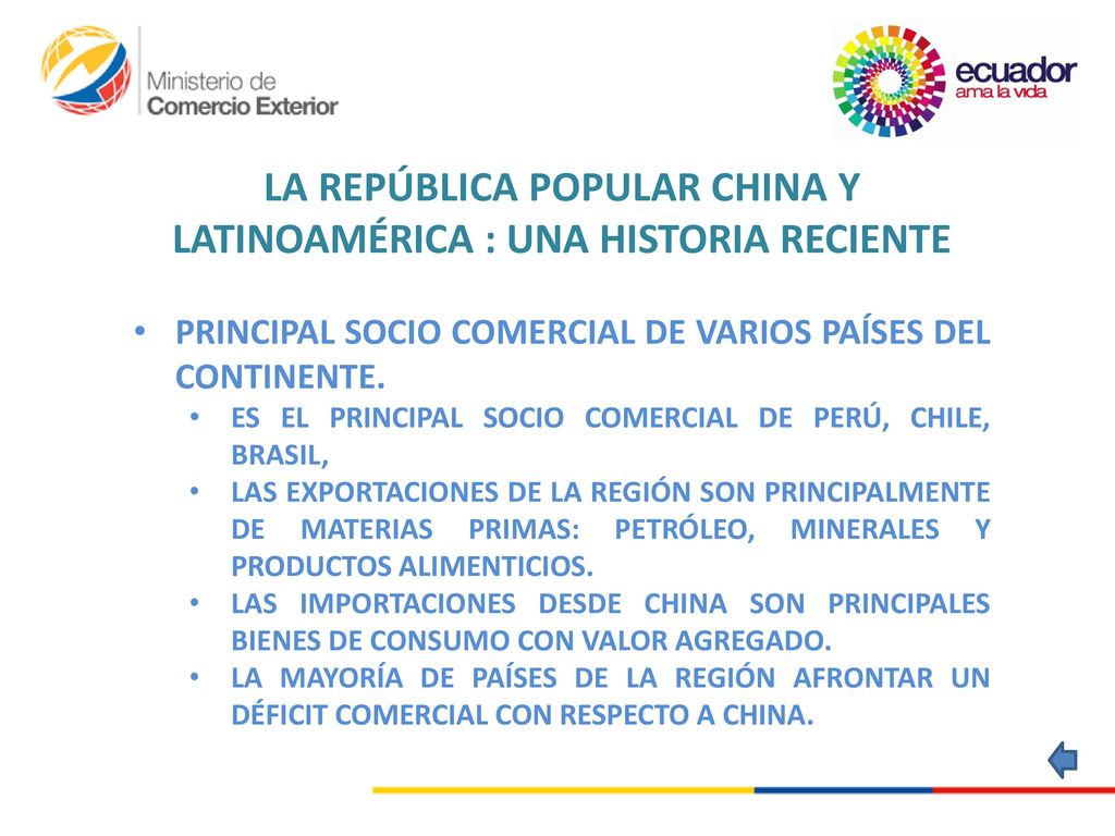 LA REPÚBLICA POPULAR CHINA Y LATINOAMÉRICA : UNA HISTORIA RECIENTE