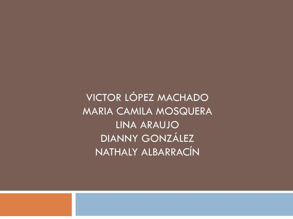 Victor López Machado Maria Camila Mosquera Lina Araujo Dianny González Nathaly Albarracín