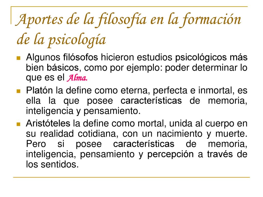 Aportes de la filosofía en la formación de la psicología