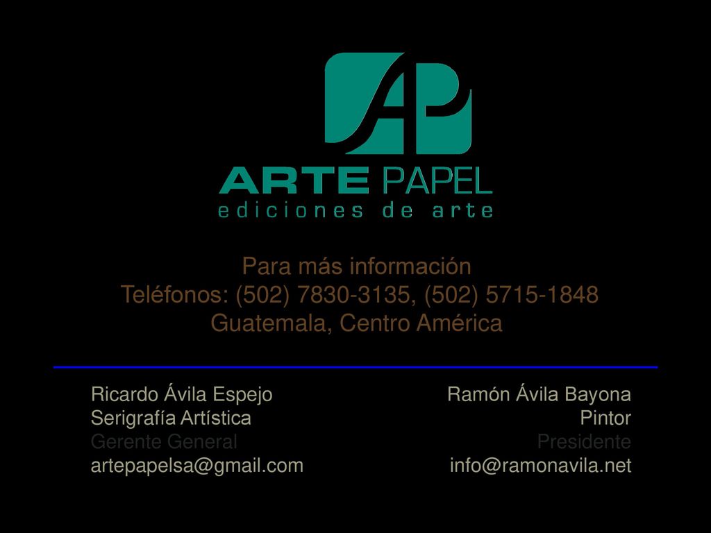 Para más información Teléfonos: (502) , (502) Guatemala, Centro América