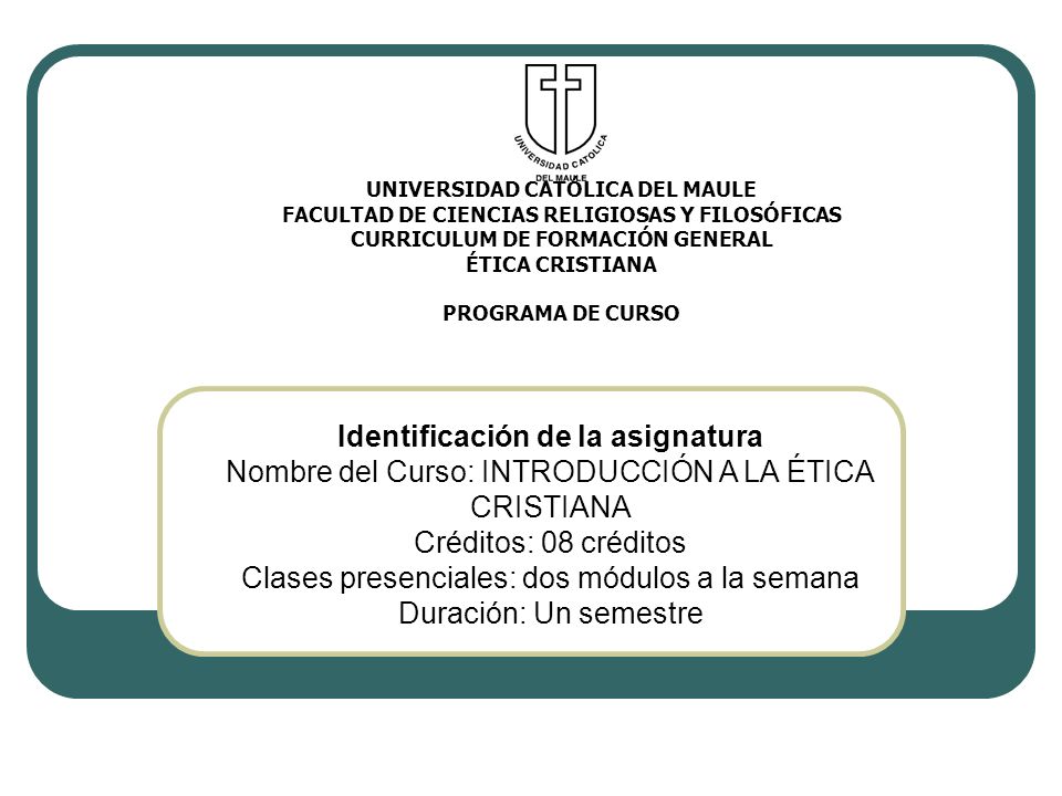 Identificación de la asignatura