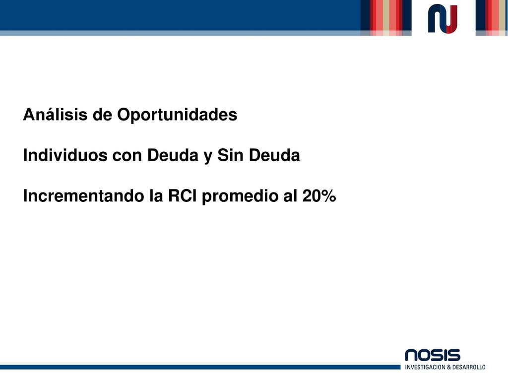 Análisis de Oportunidades Individuos con Deuda y Sin Deuda Incrementando la RCI promedio al 20%
