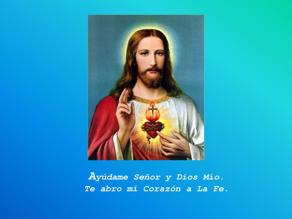 Ayúdame Señor y Dios Mío. Te abro mi Corazón a La Fe.