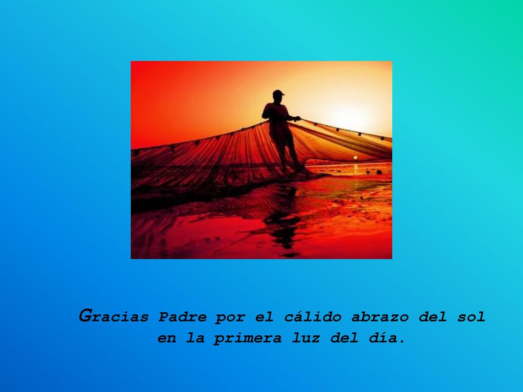 Gracias Padre por el cálido abrazo del sol en la primera luz del día.