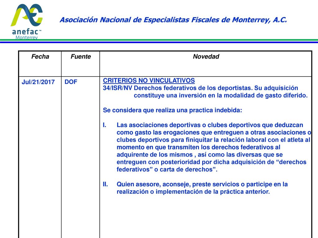 Asociación Nacional de Especialistas Fiscales de Monterrey, A.C.