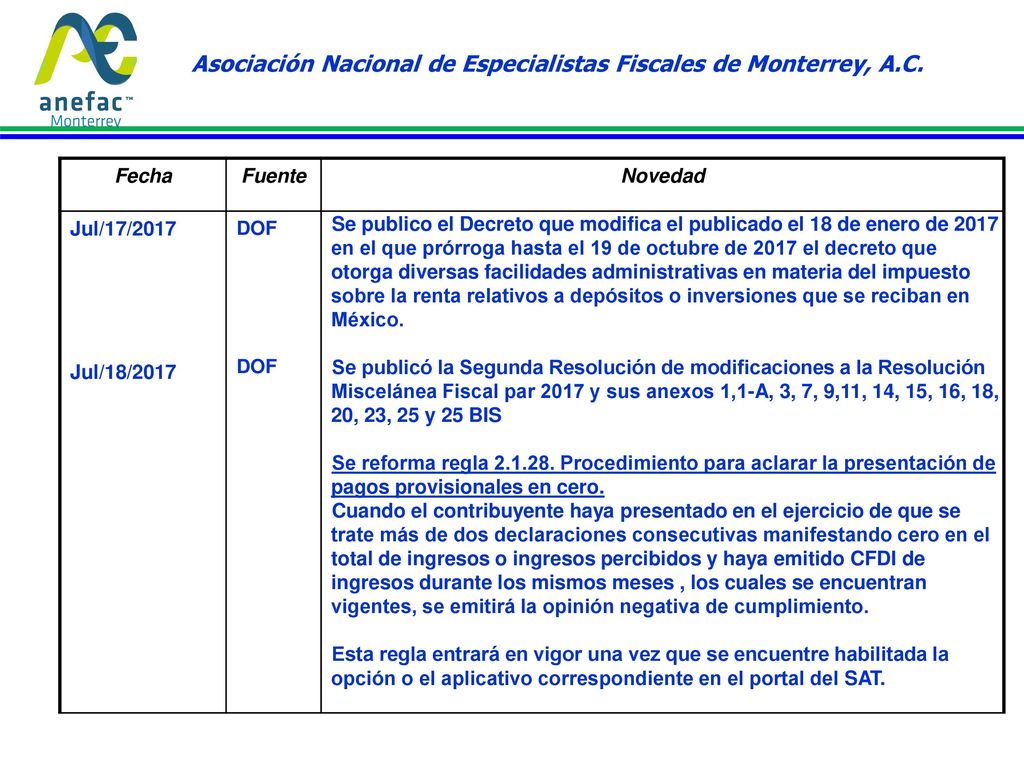 Asociación Nacional de Especialistas Fiscales de Monterrey, A.C.