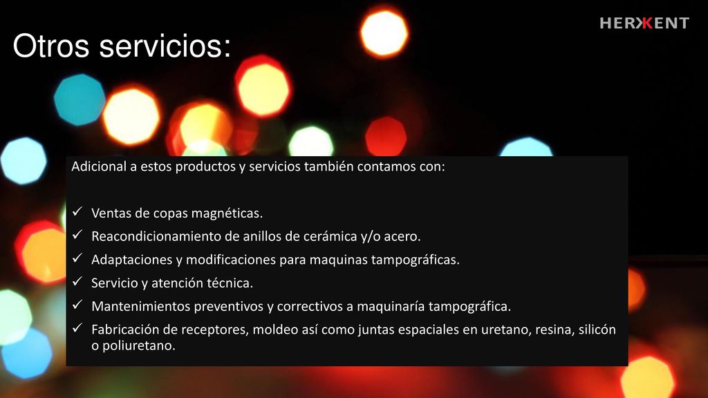 Otros servicios: Adicional a estos productos y servicios también contamos con: Ventas de copas magnéticas.