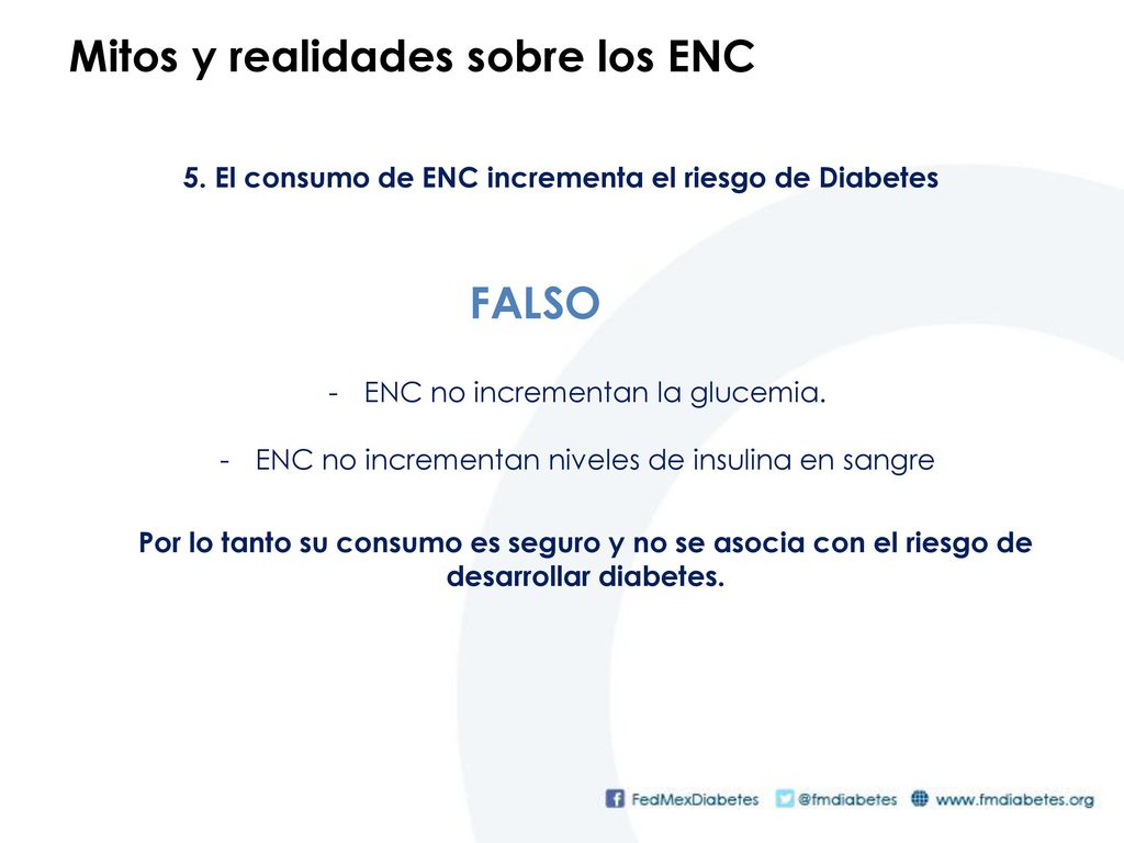 5. El consumo de ENC incrementa el riesgo de Diabetes