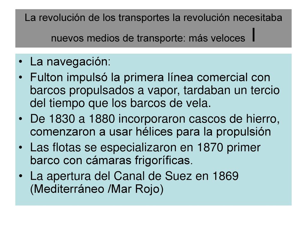 La apertura del Canal de Suez en 1869 (Mediterráneo /Mar Rojo)