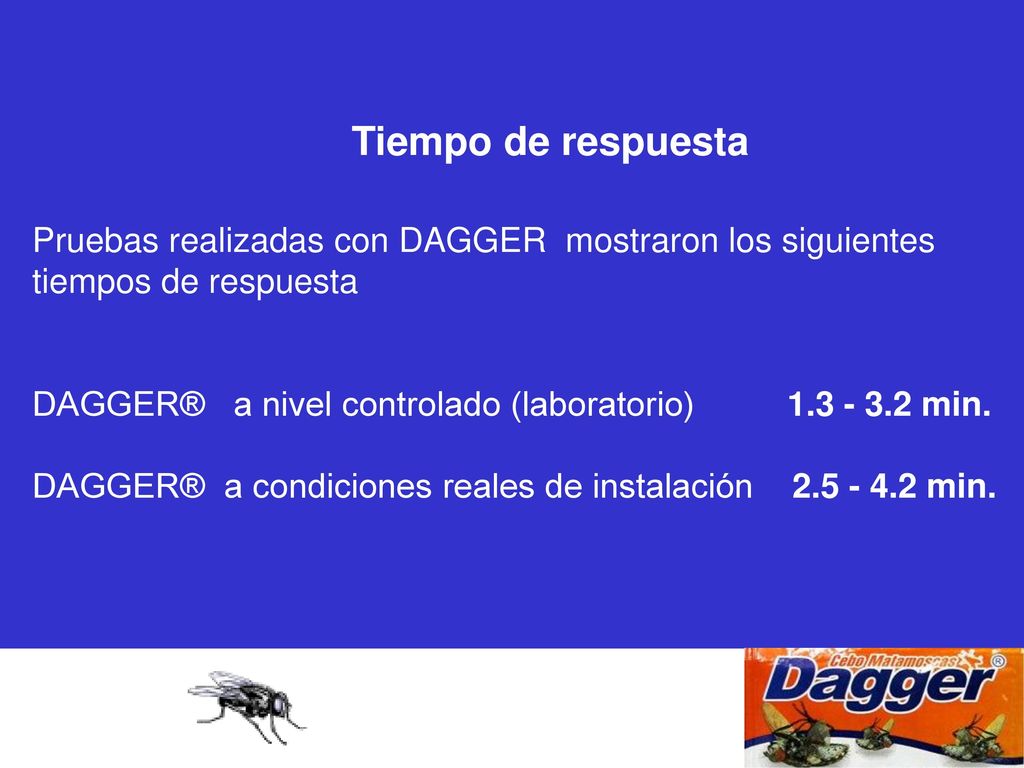 Tiempo de respuesta Pruebas realizadas con DAGGER mostraron los siguientes. tiempos de respuesta.