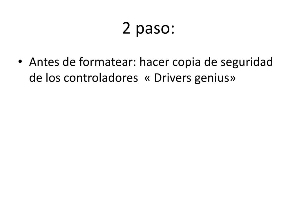 2 paso: Antes de formatear: hacer copia de seguridad de los controladores « Drivers genius»