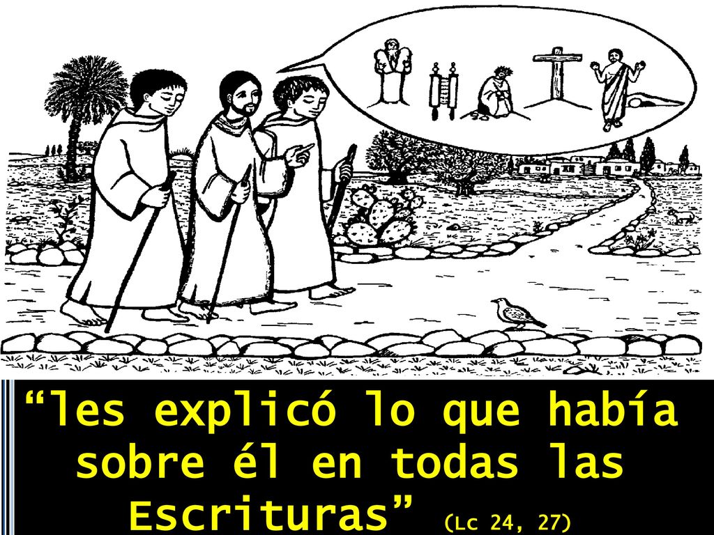les explicó lo que había sobre él en todas las Escrituras (Lc 24, 27)