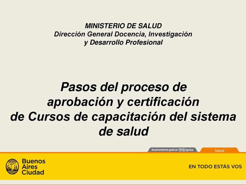 MINISTERIO DE SALUD Dirección General Docencia, Investigación y Desarrollo Profesional