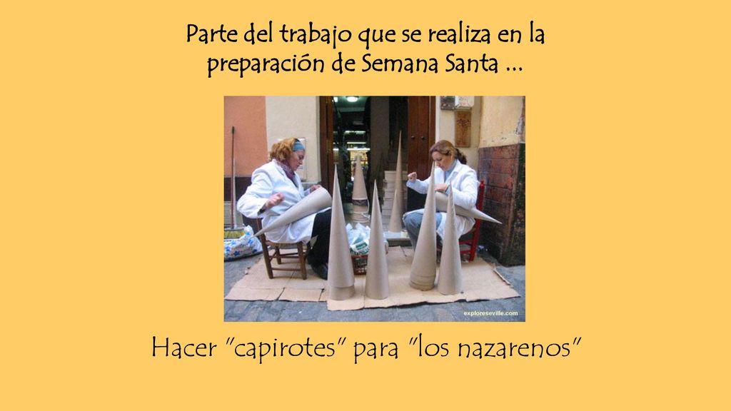 Parte del trabajo que se realiza en la preparación de Semana Santa ...