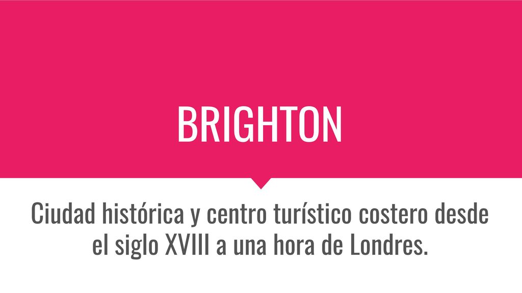 BRIGHTON Ciudad histórica y centro turístico costero desde el siglo XVIII a una hora de Londres.
