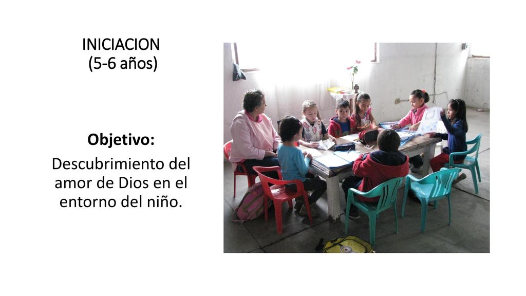 Descubrimiento del amor de Dios en el entorno del niño.