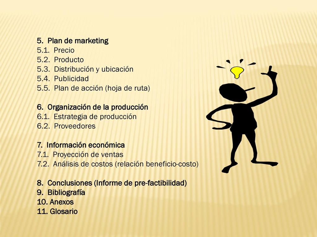 5. Plan de marketing 5.1. Precio Producto Distribución y ubicación Publicidad.