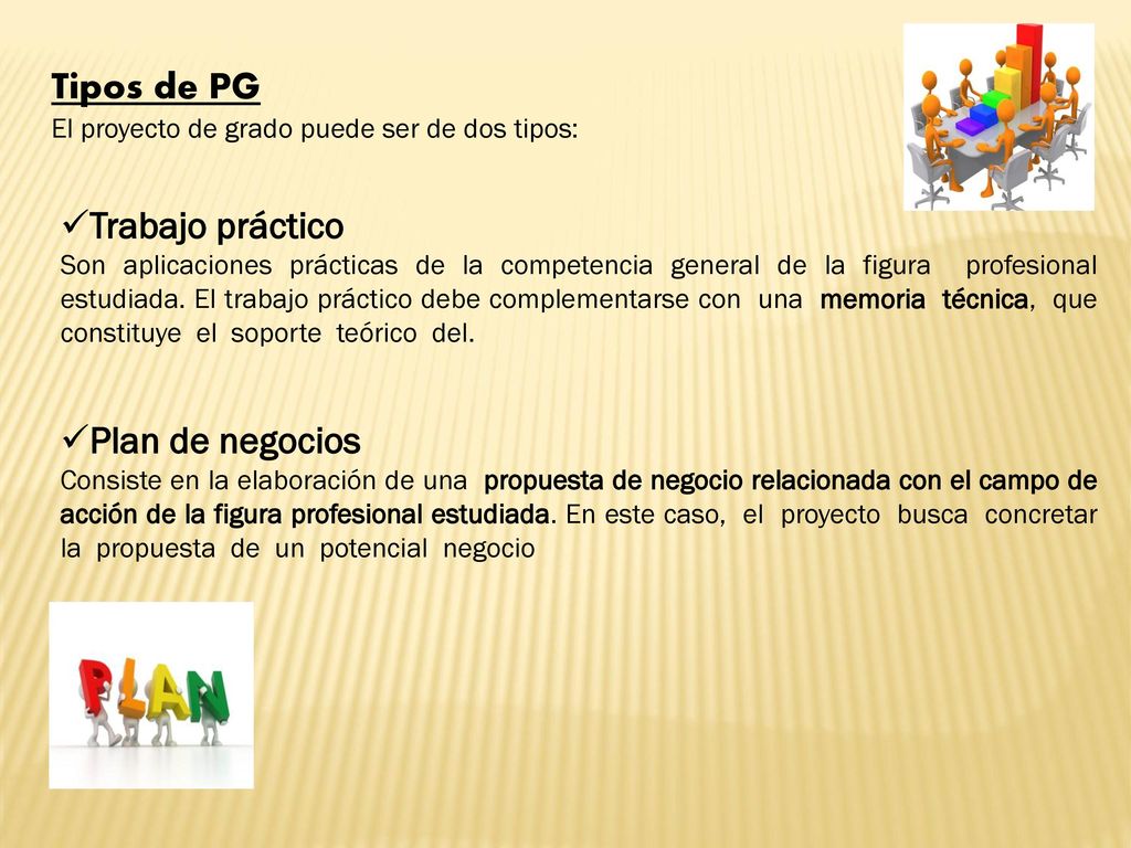 Tipos de PG Trabajo práctico Plan de negocios