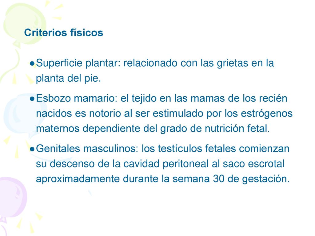 Criterios físicos Superficie plantar: relacionado con las grietas en la planta del pie.