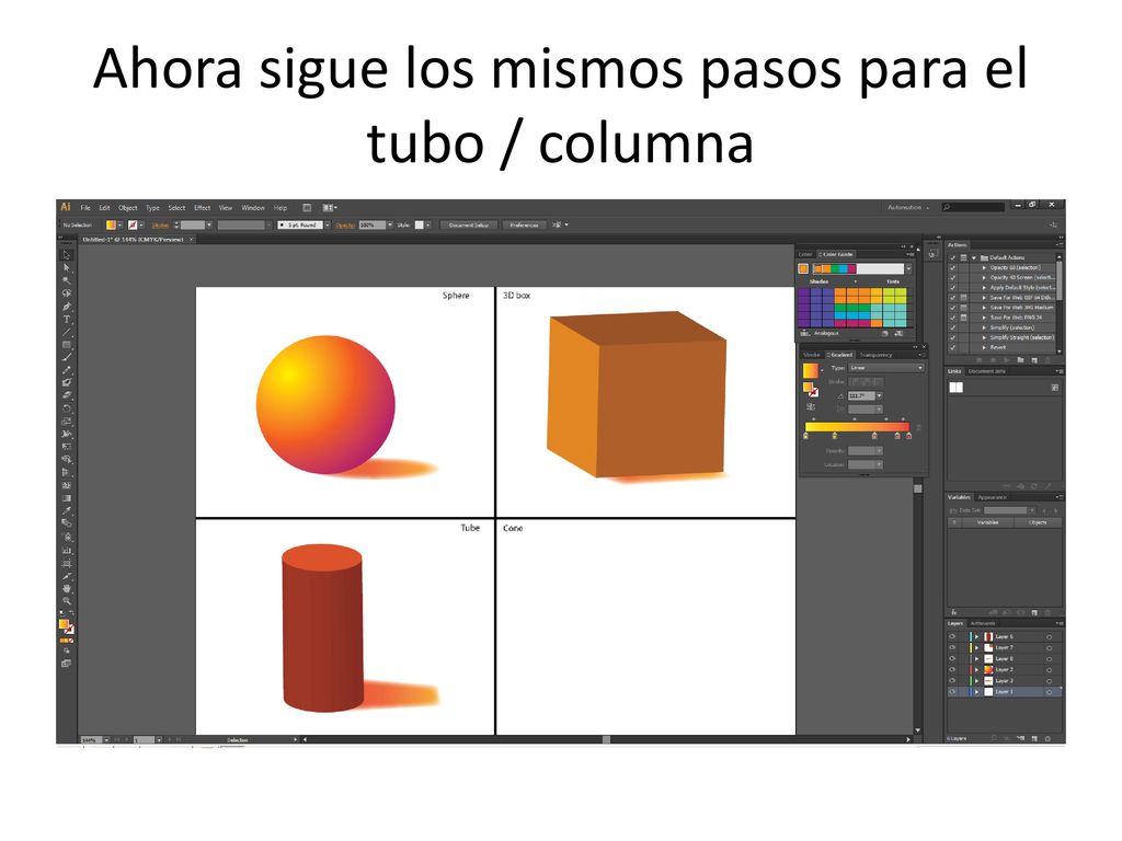 Ahora sigue los mismos pasos para el tubo / columna