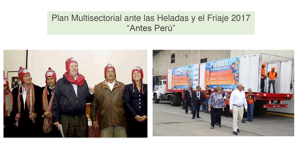 Plan Multisectorial ante las Heladas y el Friaje 2017 Antes Perú