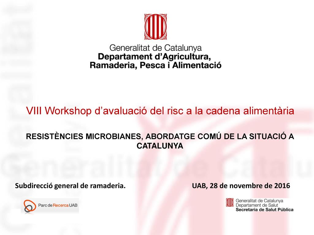 VIII Workshop d’avaluació del risc a la cadena alimentària