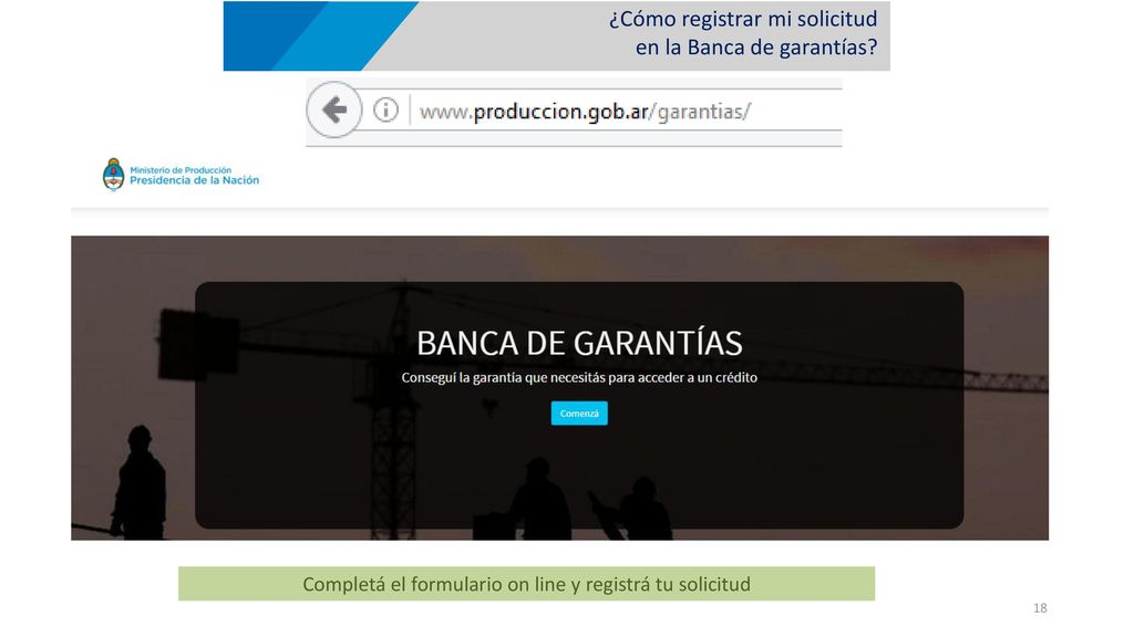 Completá el formulario on line y registrá tu solicitud