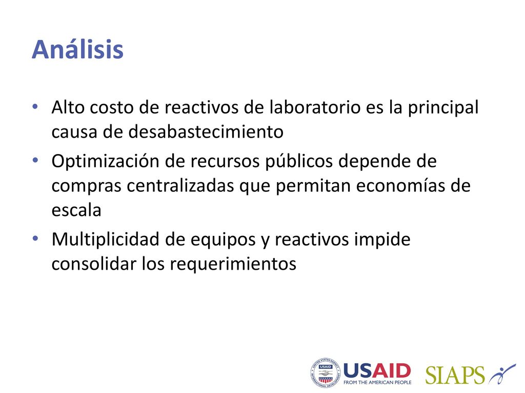 Análisis Alto costo de reactivos de laboratorio es la principal causa de desabastecimiento.