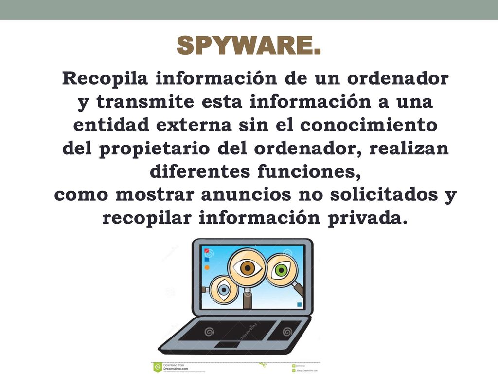 como mostrar anuncios no solicitados y recopilar información privada.