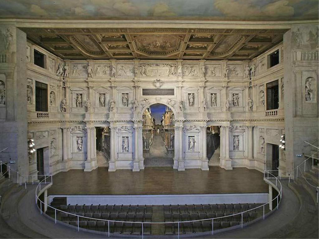 Palladio realizaba teatros provisionales de madera que tuvieron mucho éxito.