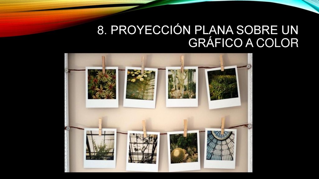 8. Proyección plana sobre un gráfico a color