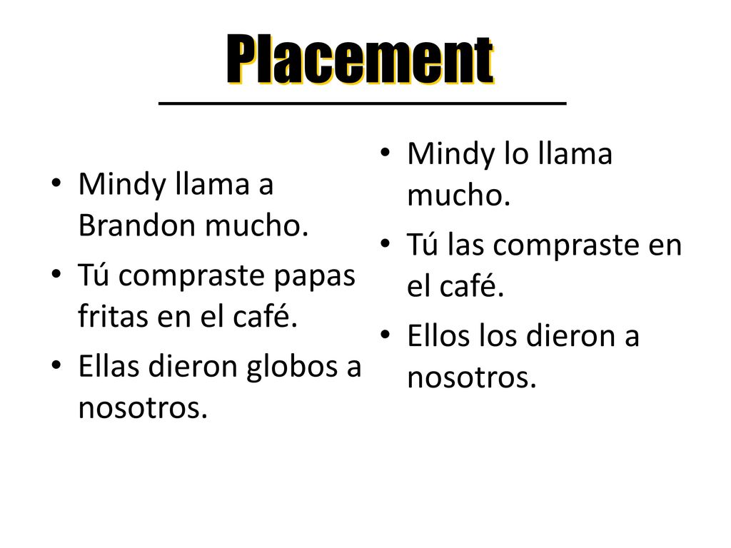 Placement Mindy lo llama mucho. Mindy llama a Brandon mucho.