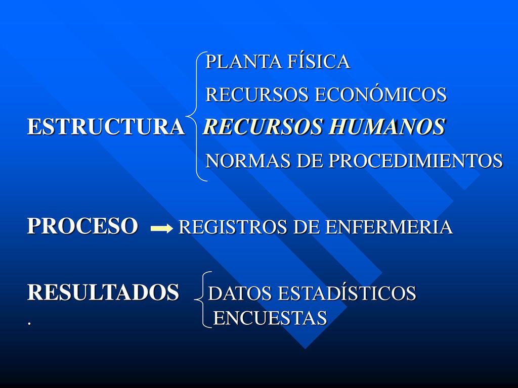 PLANTA FÍSICA RECURSOS ECONÓMICOS. ESTRUCTURA RECURSOS HUMANOS. NORMAS DE PROCEDIMIENTOS. PROCESO REGISTROS DE ENFERMERIA.