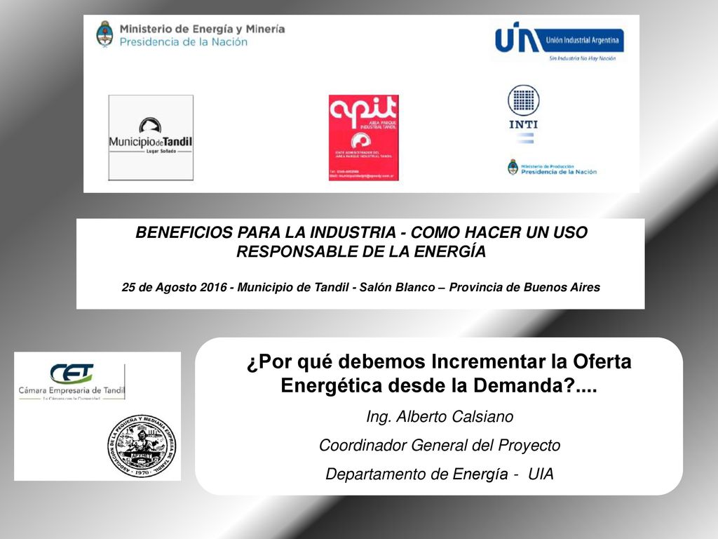 BENEFICIOS PARA LA INDUSTRIA - COMO HACER UN USO RESPONSABLE DE LA ENERGÍA