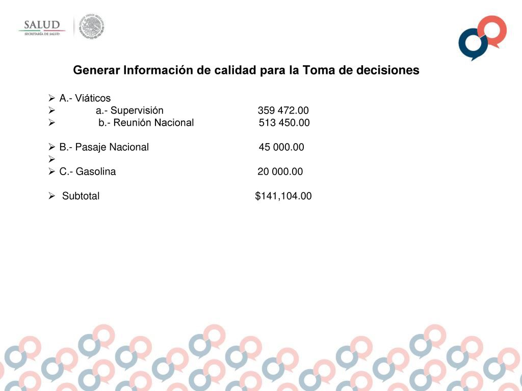 Generar Información de calidad para la Toma de decisiones