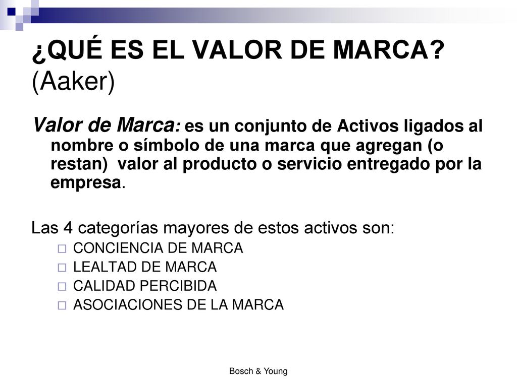 ¿QUÉ ES EL VALOR DE MARCA (Aaker)