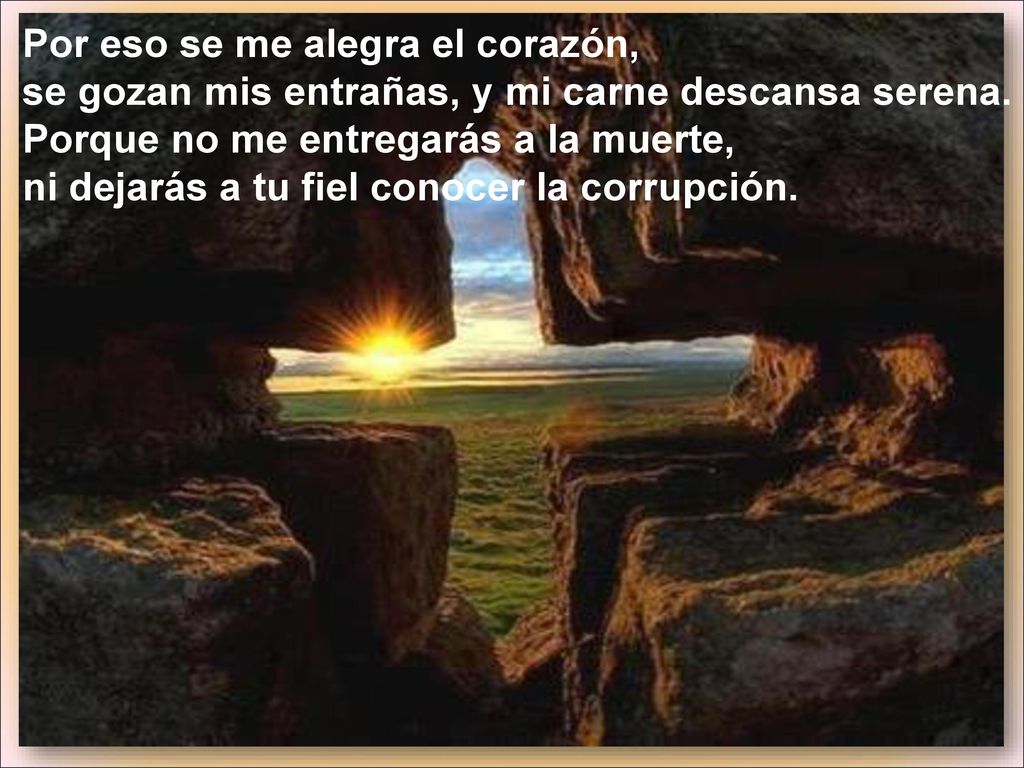 Por eso se me alegra el corazón, se gozan mis entrañas, y mi carne descansa serena.