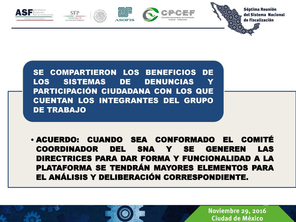 ACUERDO: CUANDO SEA CONFORMADO EL COMITÉ COORDINADOR DEL SNA Y SE GENEREN LAS DIRECTRICES PARA DAR FORMA Y FUNCIONALIDAD A LA PLATAFORMA SE TENDRÁN MAYORES ELEMENTOS PARA EL ANÁLISIS Y DELIBERACIÓN CORRESPONDIENTE.