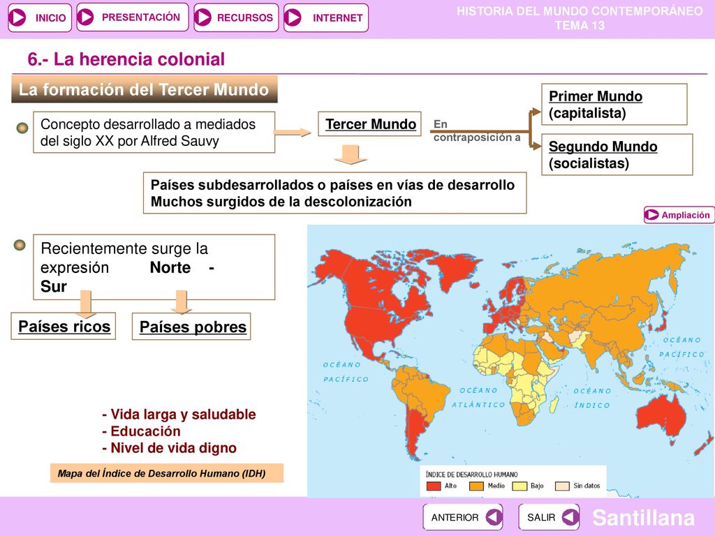 6.- La herencia colonial La formación del Tercer Mundo