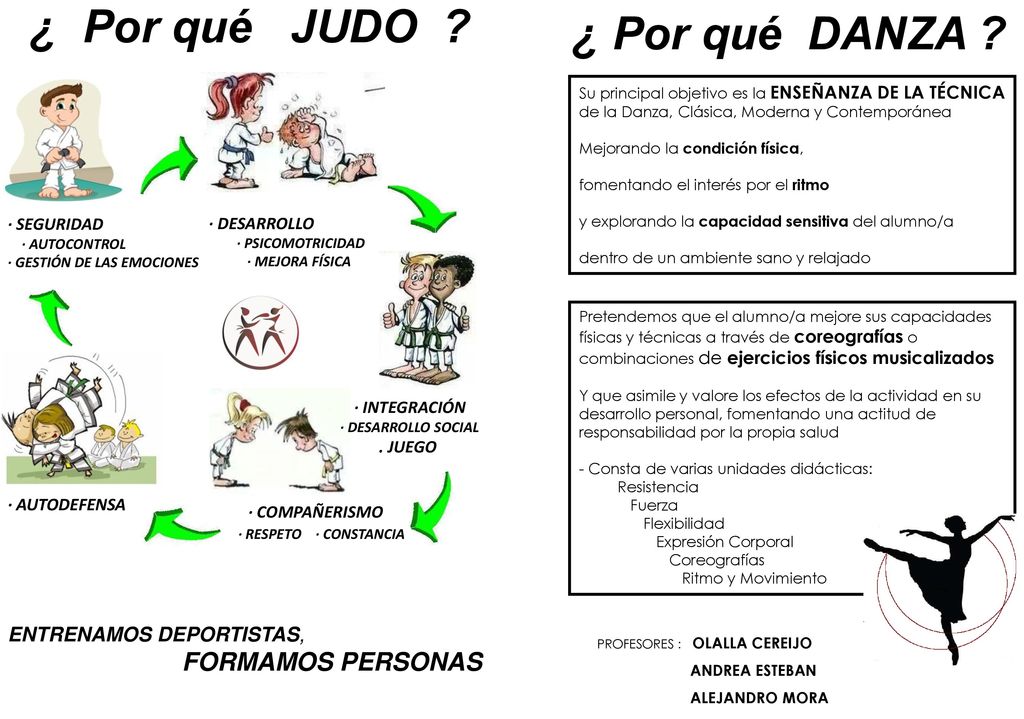¿ Por qué JUDO ¿ Por qué DANZA FORMAMOS PERSONAS
