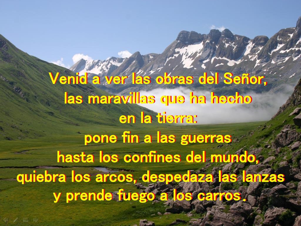 Venid a ver las obras del Señor, las maravillas que ha hecho