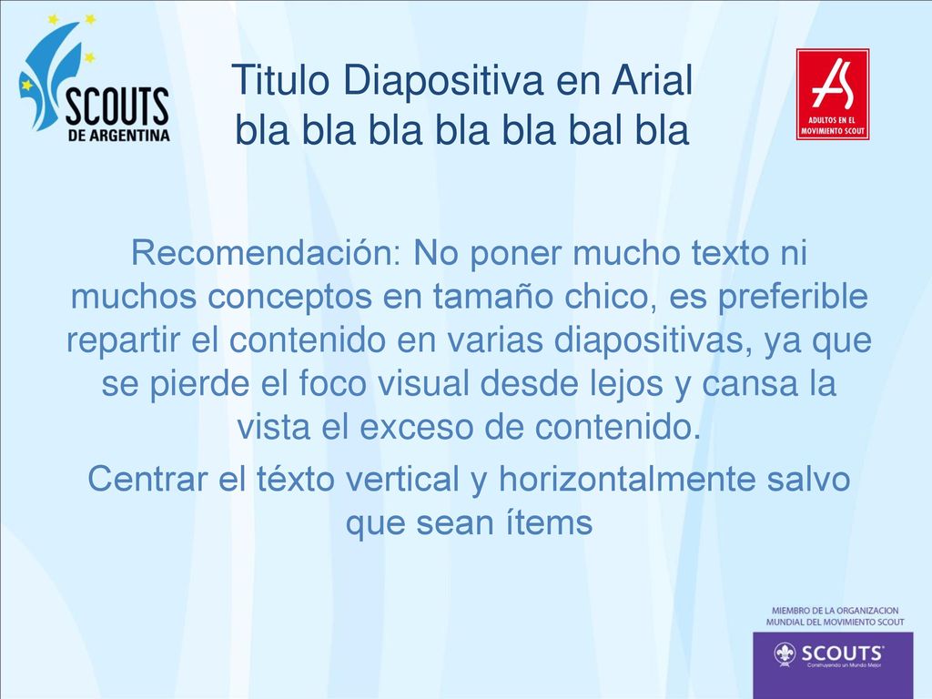 Titulo Diapositiva en Arial bla bla bla bla bla bal bla