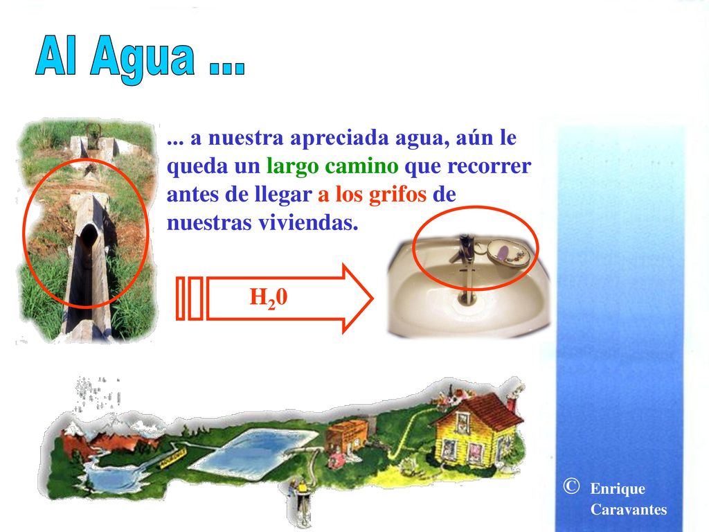 Al Agua a nuestra apreciada agua, aún le queda un largo camino que recorrer antes de llegar a los grifos de nuestras viviendas.
