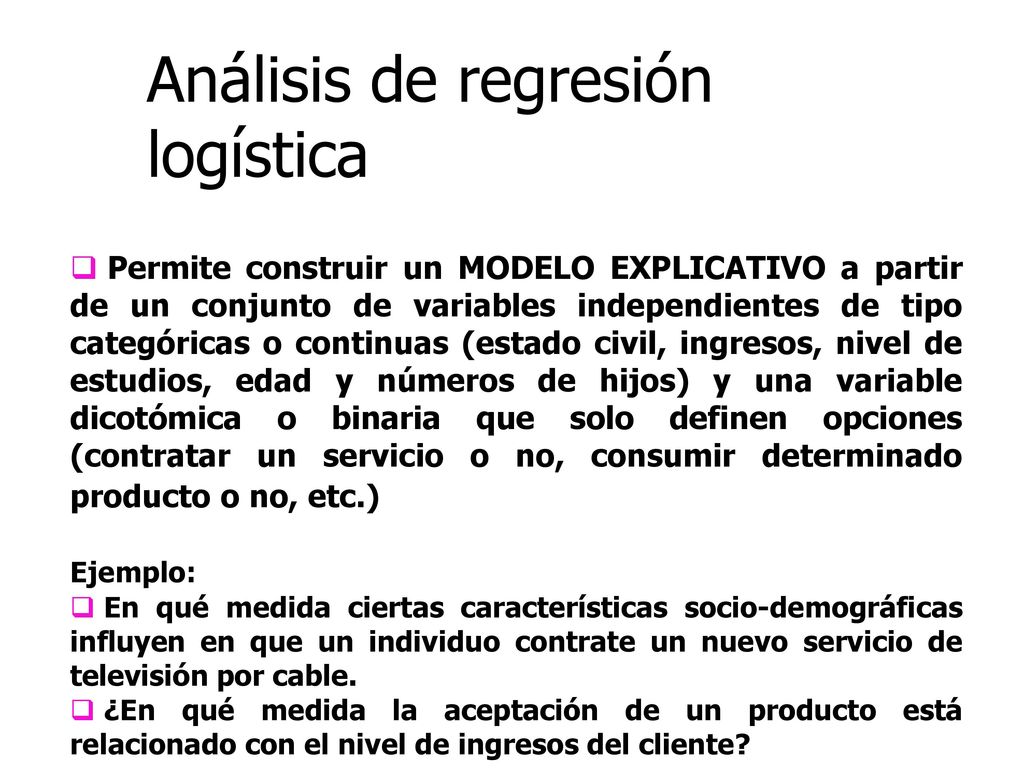 Análisis de regresión logística