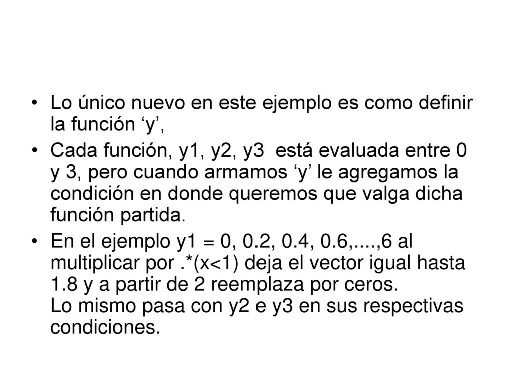 Lo único nuevo en este ejemplo es como definir la función ‘y’,