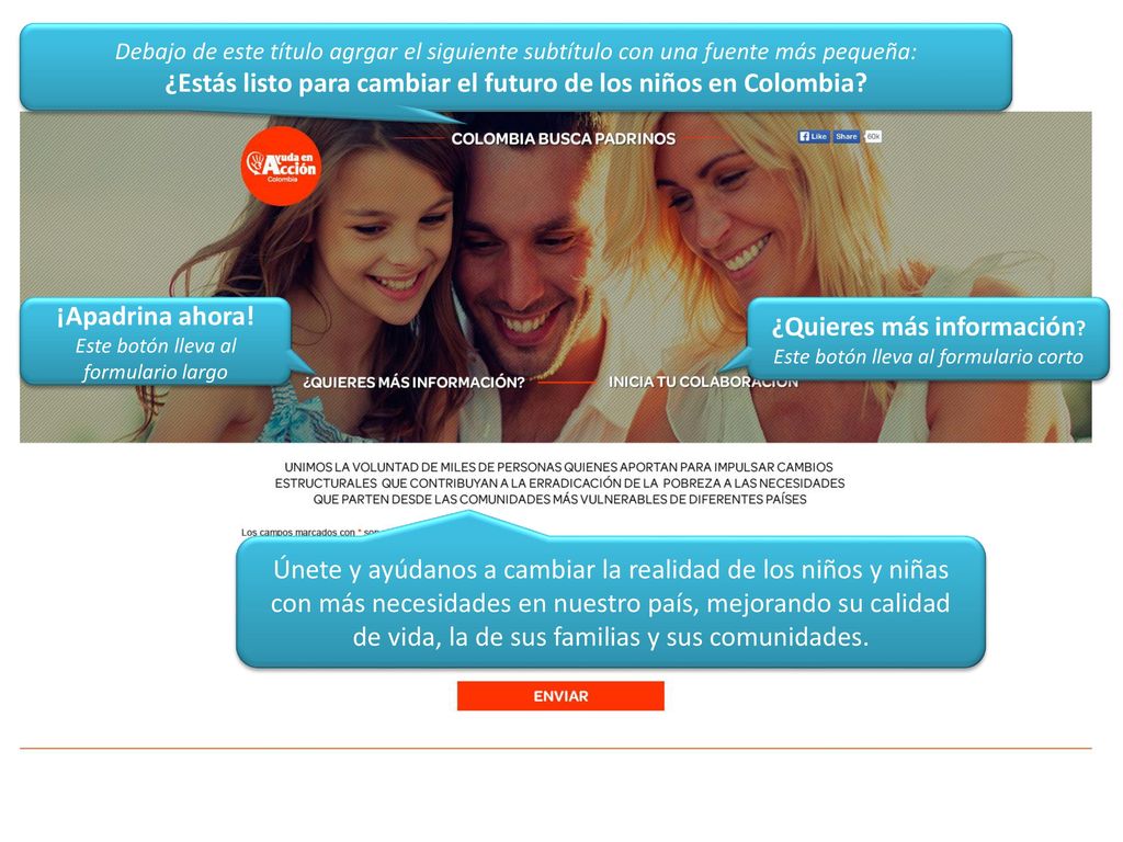 ¡Apadrina ahora! Este botón lleva al formulario largo